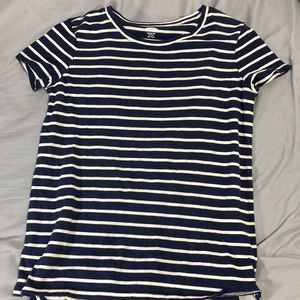 Navy blue striped T-shirt